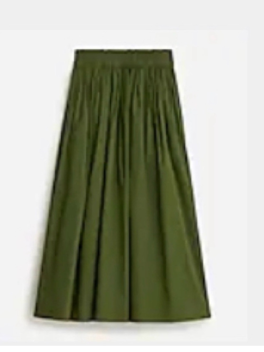 J Crew Pull-on Cotton Voile Midi Skirt S Green